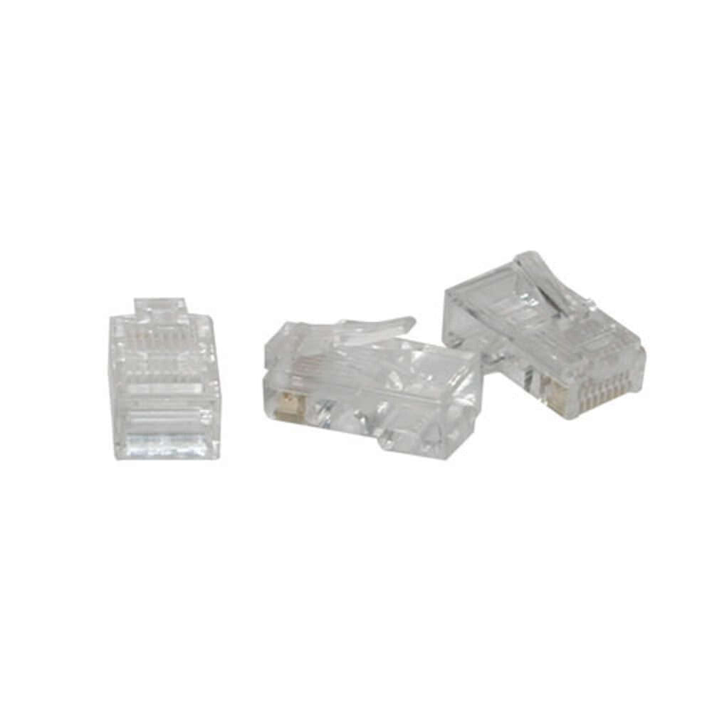 C2G RJ45 Cat5 8x8 Modular Plug for Flat Stranded Cable Multipack - 100 Pack