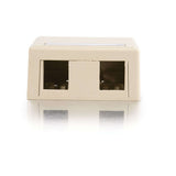 C2G 2-Port Keystone Jack Surface Mount Box - White