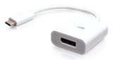 C2G USB-C to DisplayPort Adapter Converter - 4K 60Hz - White