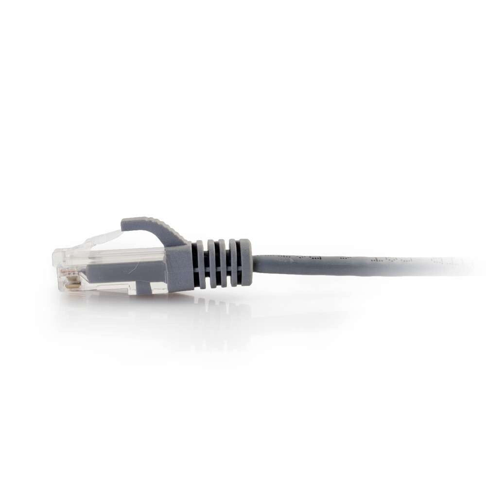 C2G 15ft (4.57m) Cat6 Snagless Unshielded UTP Slim Ethernet Network Patch Cable - Gray