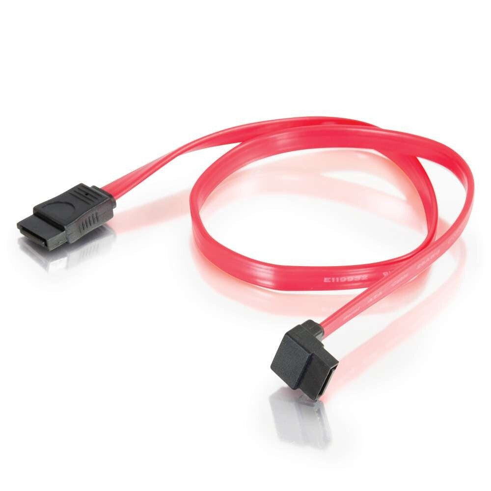 C2G 1.5ft (0.46m) 7-pin 180° to 90° 1-Device Serial ATA Cable