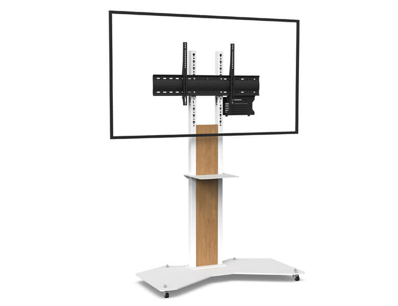 AXEOS OBOX XL monitor mount / stand 2.03 m (80") Floor White, Wood