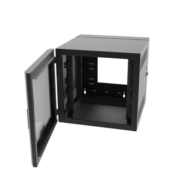 C2G SWM18RUPL-26-26 rack cabinet 18U Wall mounted rack Black