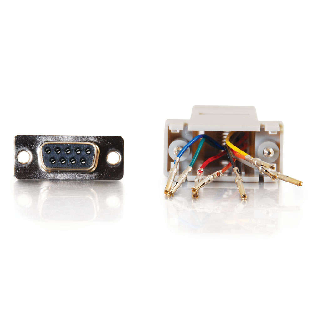 C2G RJ45 to DB9 Female Serial RS232 Modular Adapter - Gray