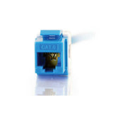 C2G 180° Cat6 RJ45 UTP Keystone Jack - Blue