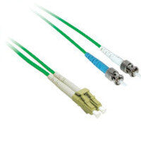 C2G 5m LC/ST Plenum-Rated 9/125 Duplex Single-Mode Fiber Patch Cable - Green InfiniBand/fibre optic cable
