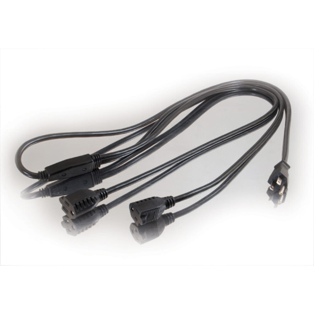 C2G 6ft (1.8m) 16 AWG 1-to-2 Power Cord Splitter (1 NEMA 5-15P to 2 NEMA 5-15R)