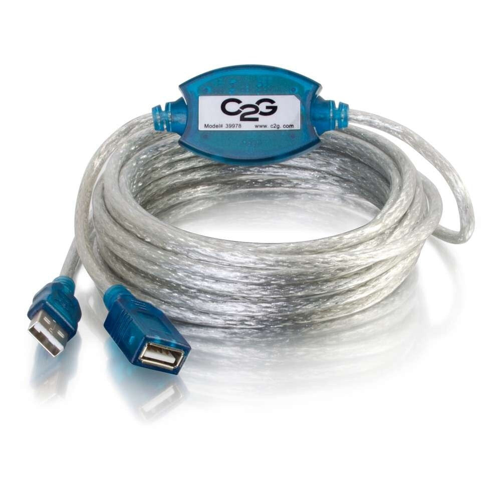 C2G 16.4ft (5m) USB 2.0 A Male to A Female Active Extension Cable