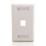 C2G One Keystone Single Gang Wall Plate - White