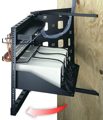 Middle Atlantic Products Swing Frame Racks 18" 0.25U Wall mounted rack Black