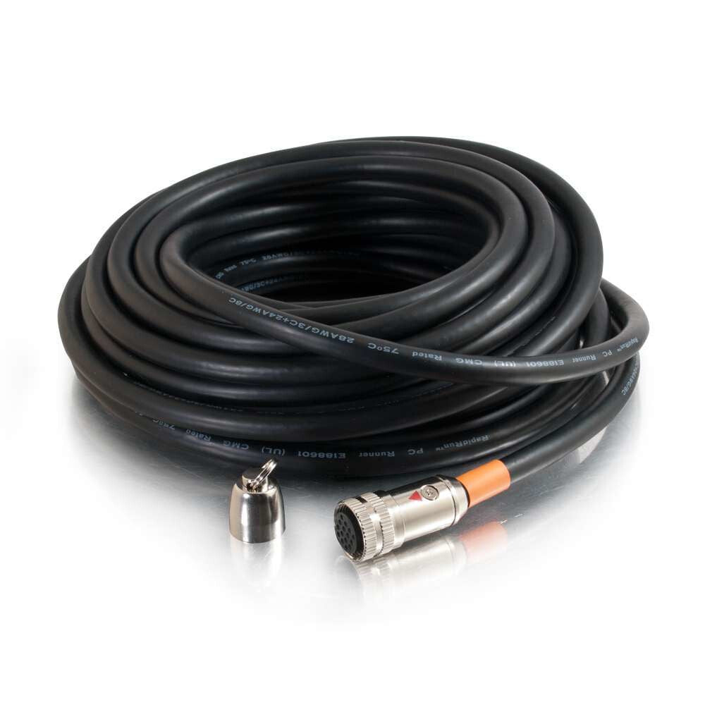 C2G 25ft RapidRun coaxial cable 7.62 m Black