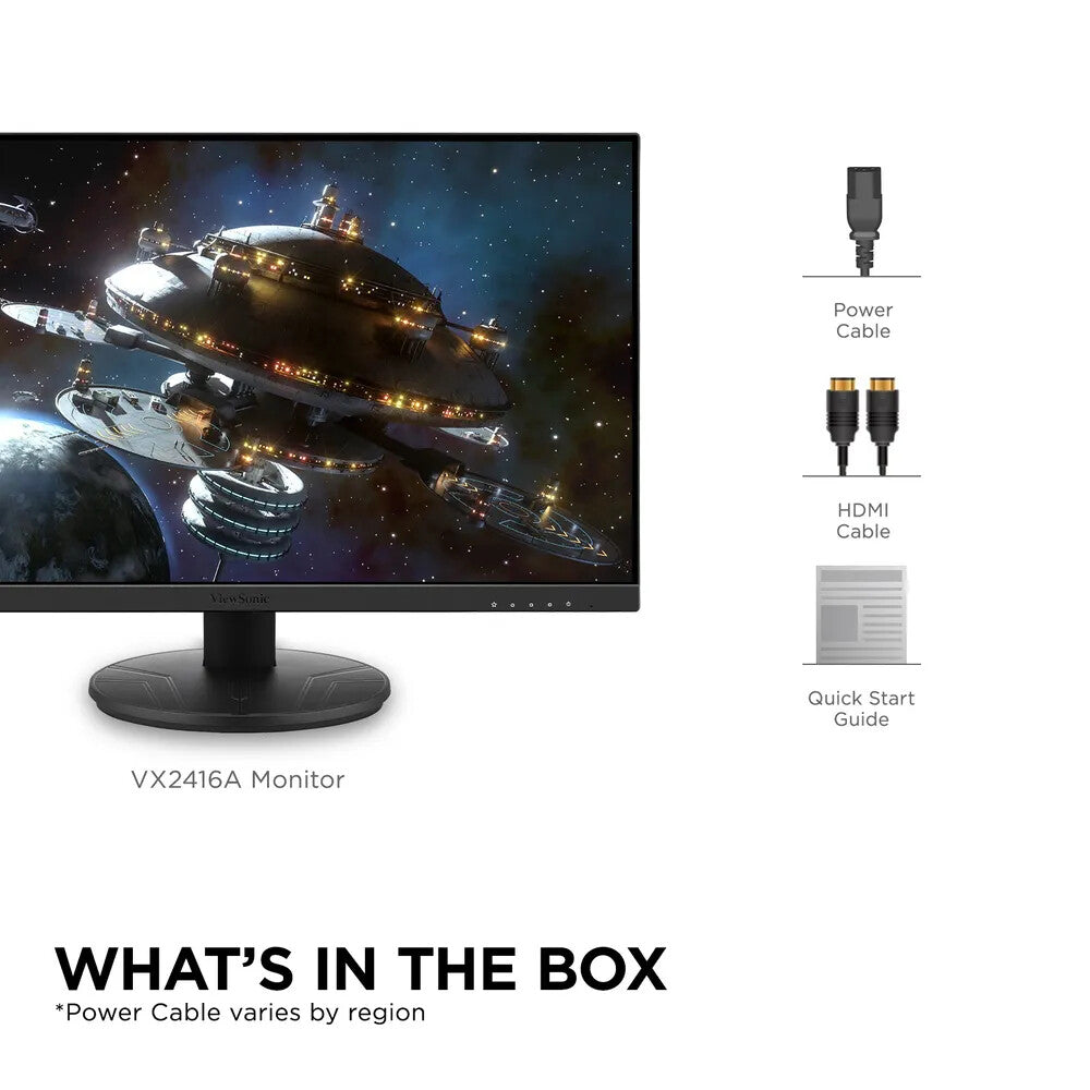 Viewsonic VX Series VX2416A computer monitor 61 cm (24") 1920 x 1080 pixels Full HD Black