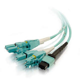 C2G 1m, MPO/4xLC InfiniBand/fibre optic cable Turquoise