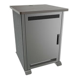 Middle Atlantic Products Forum Side Cart Rack, 16RU, 27" Deep, Wilsonart Asian Night, Graphite Powdercoat, Charcoal Gray Felt