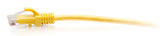 C2G 0.3m Cat6a Snagless Unshielded (UTP) Slim Ethernet Patch Cable - Yellow