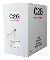 C2G 1000ft (304.8m) TAA-Compliant Cat6 Bulk Unshielded (UTP) Ethernet Network Cable with Solid Conductors-Riser CMR-Rated - Orange