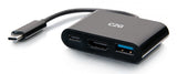 C2G USB-C 3-in-1 Mini Dock with HDMI, USB-A, and USB-C Power Delivery up to 60W - 4K 30Hz