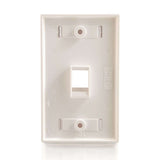 C2G One Keystone Single Gang Wall Plate - White