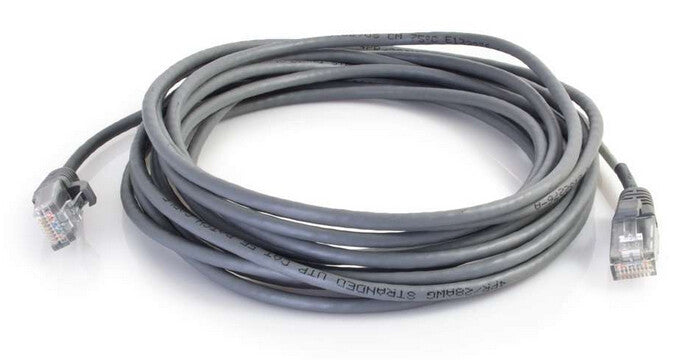 C2G 10ft (3m) Cat5e Snagless Unshielded UTP Slim Ethernet Network Patch Cable - Gray