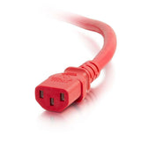 C2G 3ft (0.9m) 14AWG Power Cord (IEC320C14 to IEC320C13) -Red