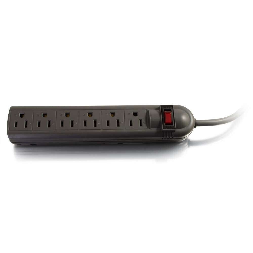 C2G 6-Outlet Power Strip with Surge Suppressor