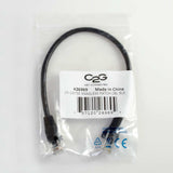 C2G 6" Cat5e networking cable Black 0.15 m U/UTP (UTP)