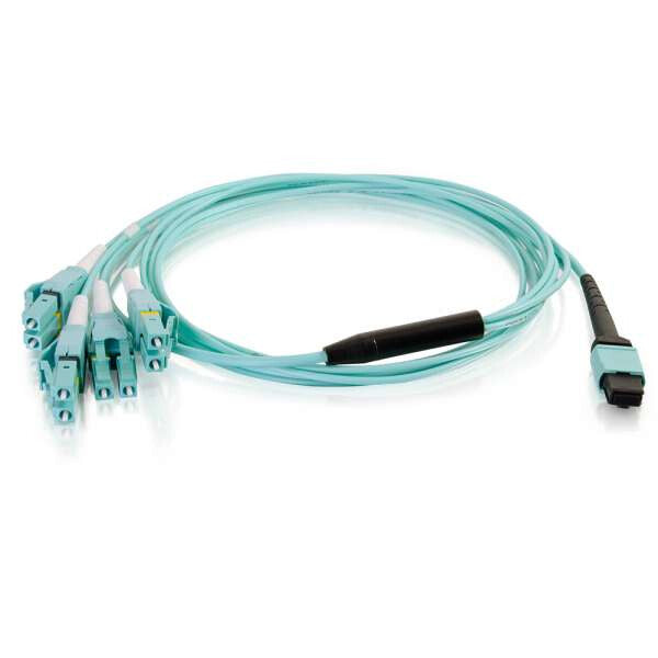 C2G 2m, MTP/4xLC InfiniBand/fibre optic cable MPO Turquoise
