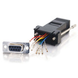 C2G RJ45 to DB9 Female Serial RS232 Modular Adapter - Black