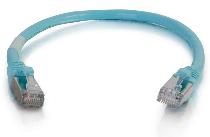 C2G 6" Cat6a STP networking cable Blue 0.15 m U/FTP (STP)