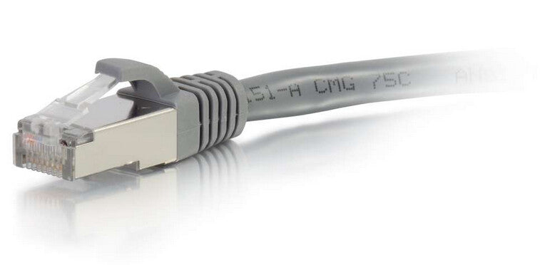 C2G 6" Cat6a STP networking cable Grey 0.15 m Cat6 U/FTP (STP)