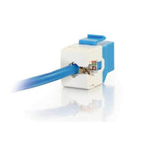 C2G 180° Cat6 RJ45 UTP Keystone Jack - Blue