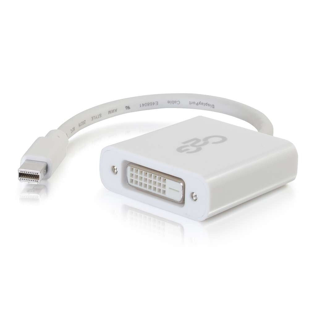 C2G Mini DisplayPort to DVI-D Active Adapter Converter - White