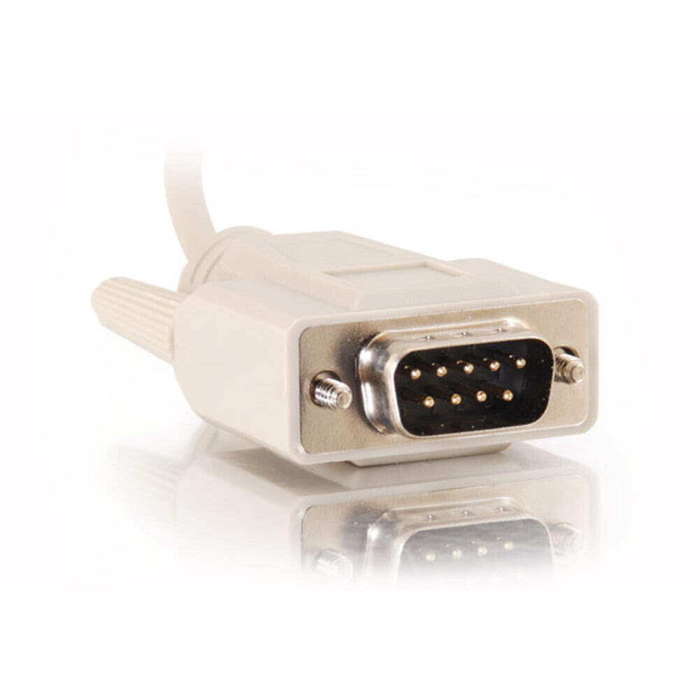 C2G 10ft (3m) DB9 M/M Serial RS232 Cable - Beige