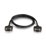 C2G 6ft (1.8m) Serial RS232 DB9 Cable with Low Profile Connectors F/F - In-Wall CMG-Rated