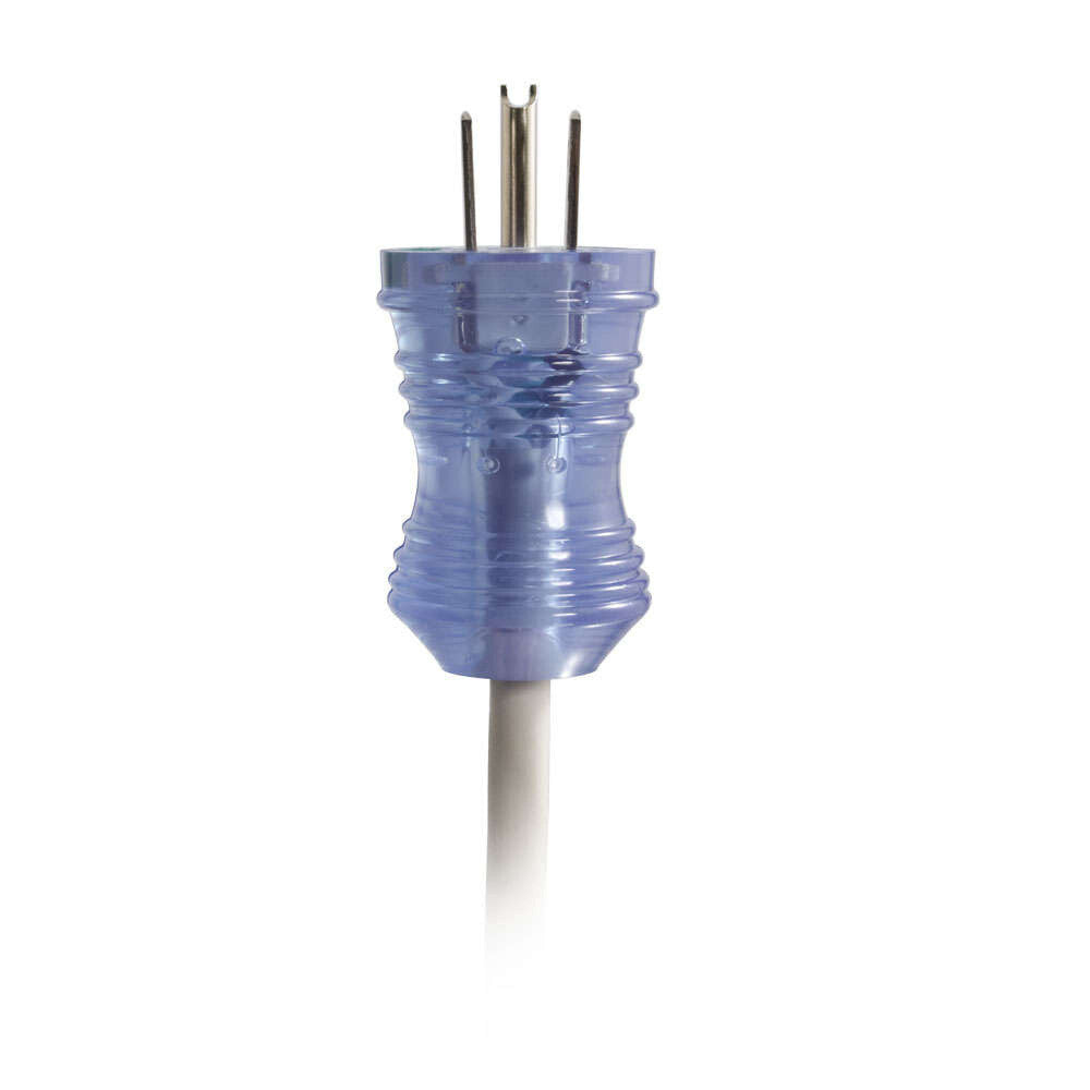 C2G 10ft (3m) 16 AWG Hospital Grade Power Cord (NEMA 5-15P to IEC320C13R) - Gray with Clear Connectors