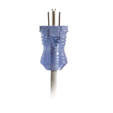 C2G 10ft (3m) 16 AWG Hospital Grade Power Cord (NEMA 5-15P to IEC320C13R) - Gray with Clear Connectors
