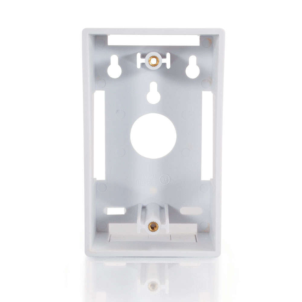 C2G Single Gang Wall Box - White