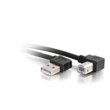 C2G 9.8ft (3m) USB 2.0 Right Angle A/B Cable - Black