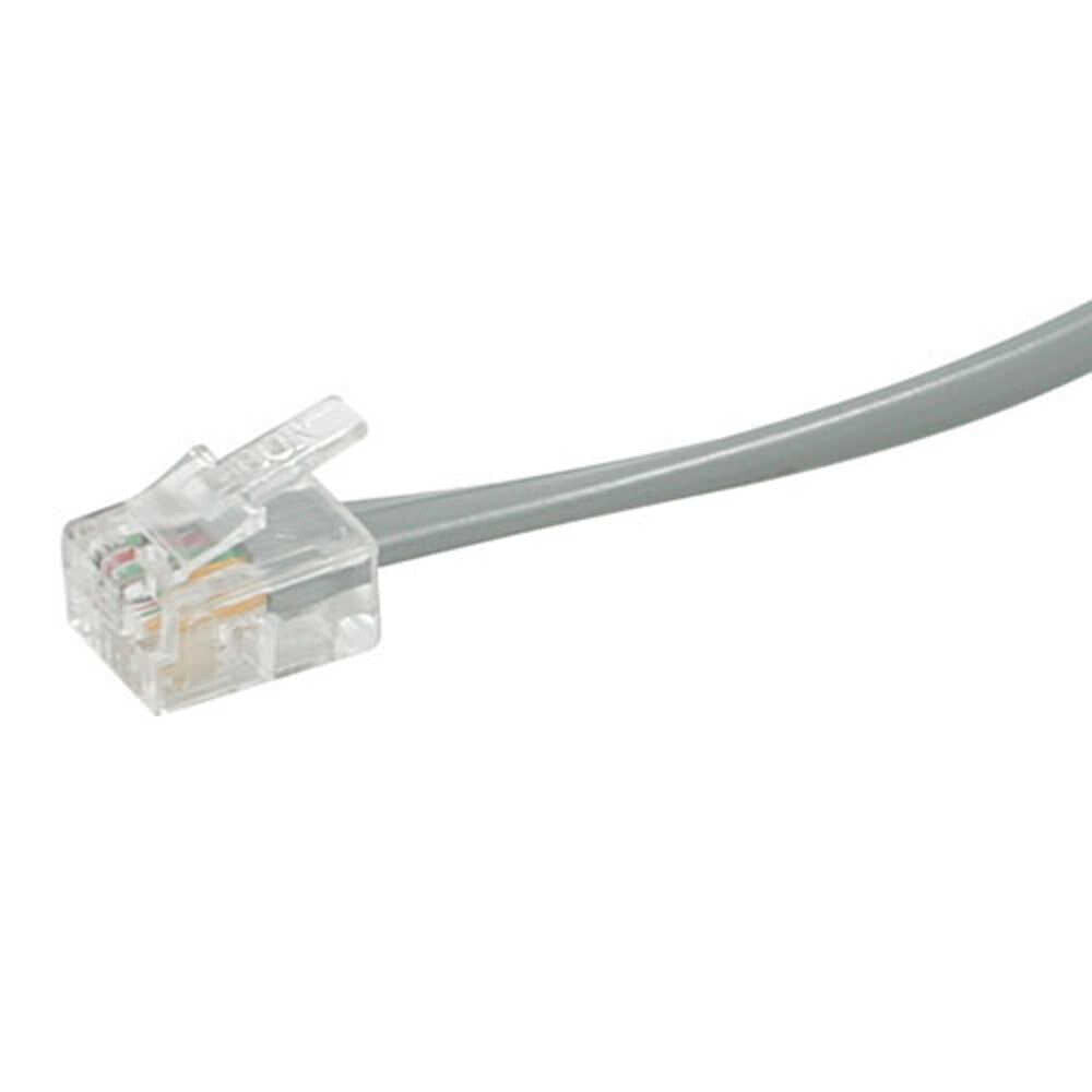 C2G 14ft (4.25m) RJ11 6P4C Straight Modular Cable