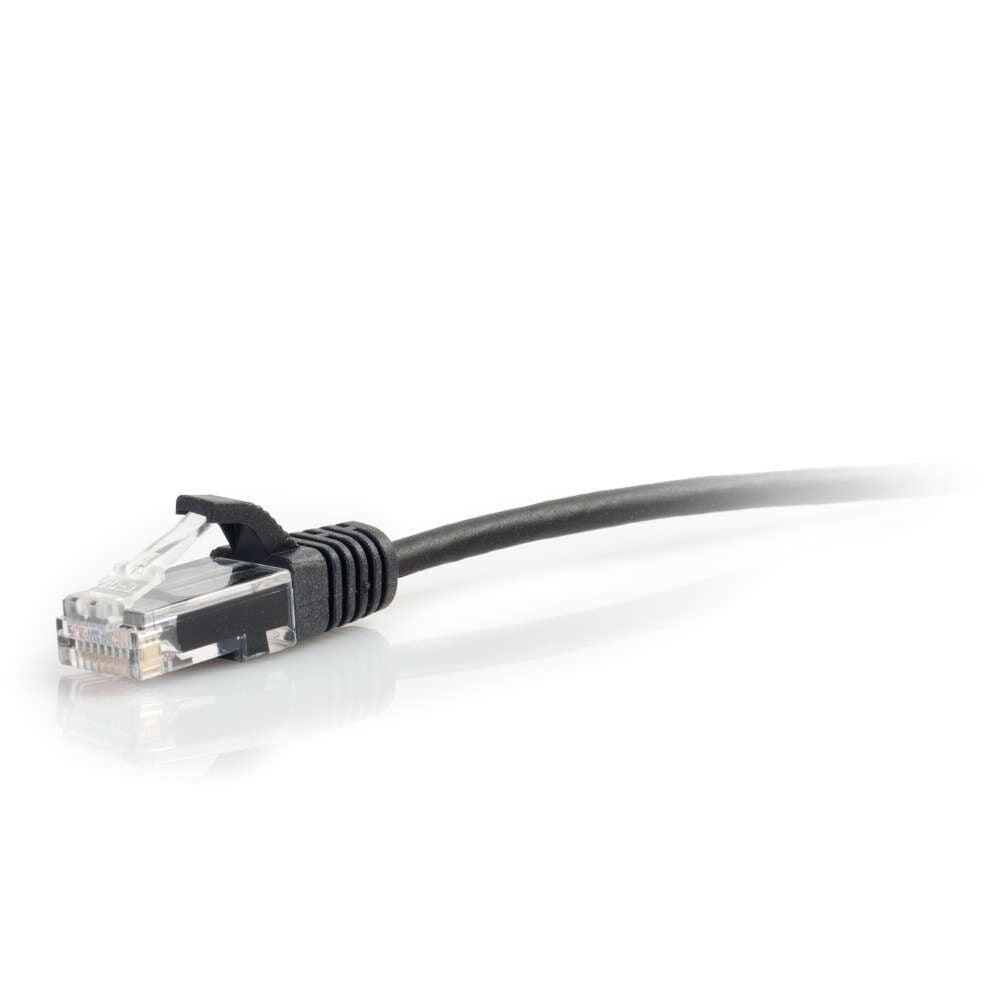 C2G 0.5ft (0.15m) Cat6 Snagless Unshielded UTP Slim Ethernet Network Patch Cable - Black