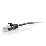 C2G 0.5ft (0.15m) Cat6 Snagless Unshielded UTP Slim Ethernet Network Patch Cable - Black
