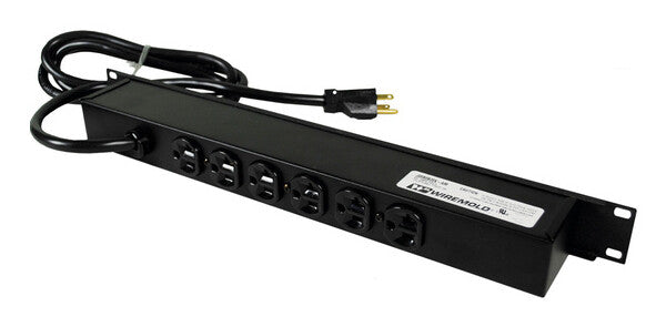WIREMOLD J06B2BX power extension 0.5 m 6 AC outlet(s) Indoor Black