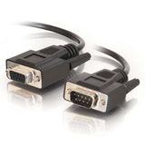 C2G 50ft (15.2m) DB9 M/F Serial RS232 Extension Cable - Black