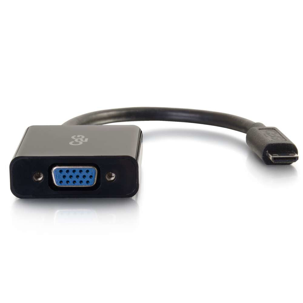 C2G 41353 video cable adapter 0.2032 m Mini-HDMI VGA (D-Sub) Black