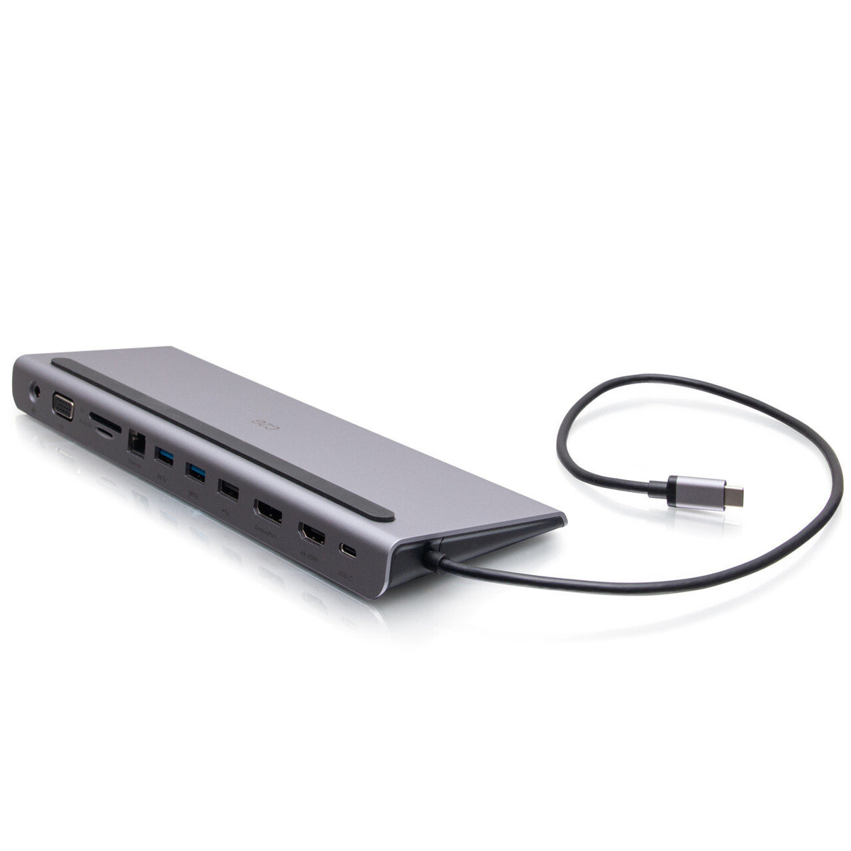 C2G USB-C® 10-in-1 Triple Display Docking Station with HDMI®, DisplayPortTM, VGA, Ethernet, USB, SD Card Reader, 3.5mm Audio and Power Delivery up to 100W - 4K 30Hz