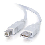 C2G 3.3ft (1m) USB 2.0 A/B Cable - White