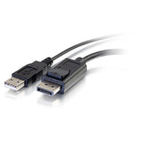 C2G 8in DisplayPortTM Male to VGA + Audio Female Active Adapter Converter - Black