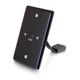 C2G HDMI® Pass Through Single Gang Wall Plate - Black