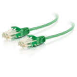 C2G 3ft (0.9m) Cat6 Snagless Unshielded UTP Slim Ethernet Network Patch Cable - Green