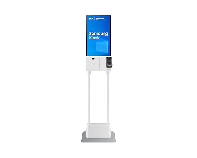 Samsung LH24KMC3BGCXZC Signage Display Kiosk design 61 cm (24") LED 250 cd/m² Full HD White Touchscreen Built-in processor Windows 10 IoT Enterprise